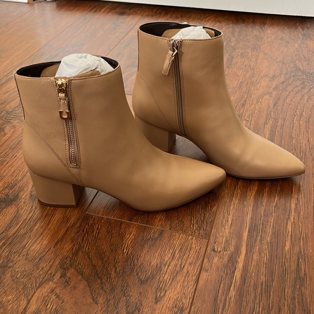 Cole Haan Eva Tan Leather Booties